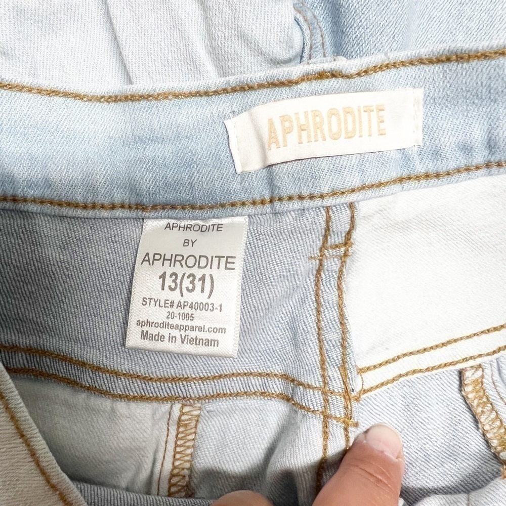 Aphrodite Jeans Womens Patchwork Low Rise Bootcut Flare Jeans Sz 13 - Picture 7 of 7